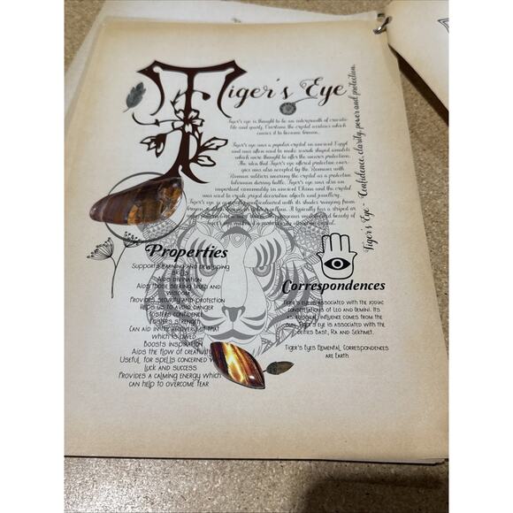 Secret Grimoire of Plant and Crystal Magick Handmade Ephemera Book - Picture 5 of 6